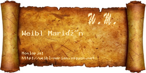 Weibl Marián névjegykártya